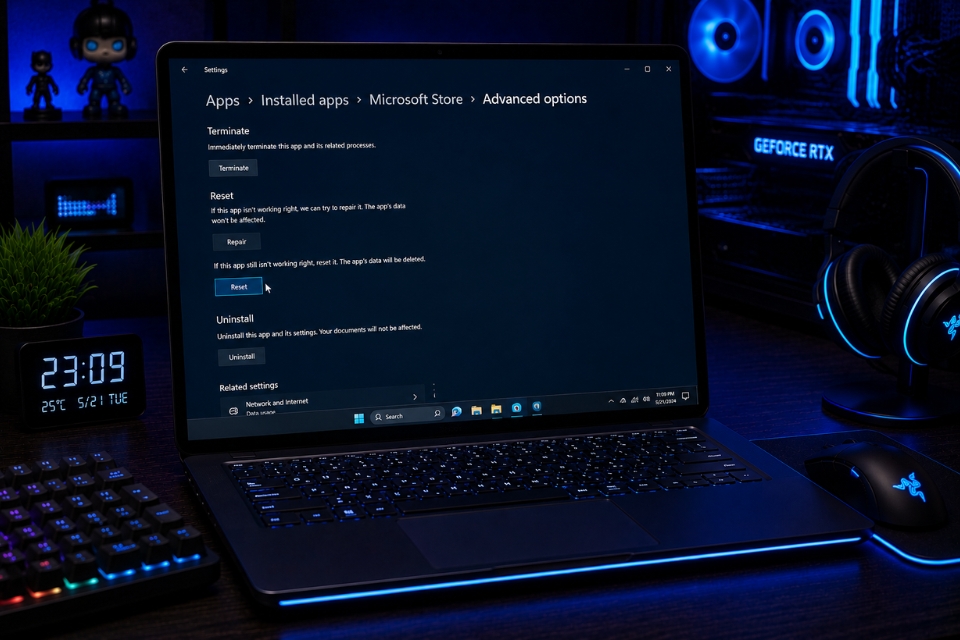Sửa lỗi wsreset không hoạt động Windows 11 10