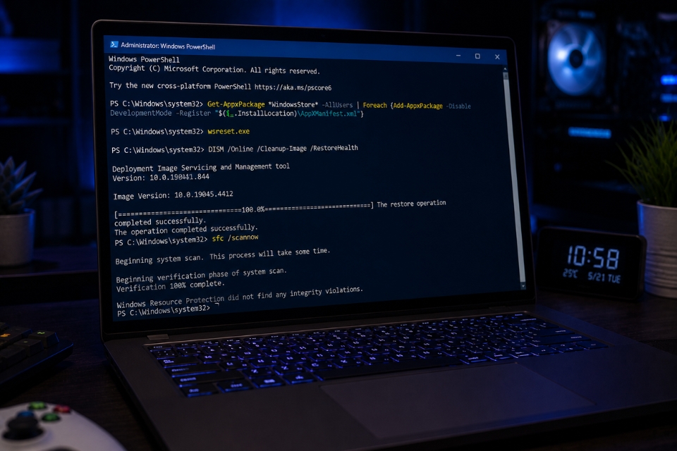 Sửa lỗi 0x80073D0A Windows 10 10