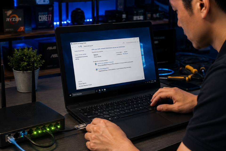 Sửa lỗi Ethernet không nhận Windows 10 7