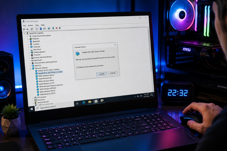 Sửa lỗi Ethernet không nhận Windows 10 9