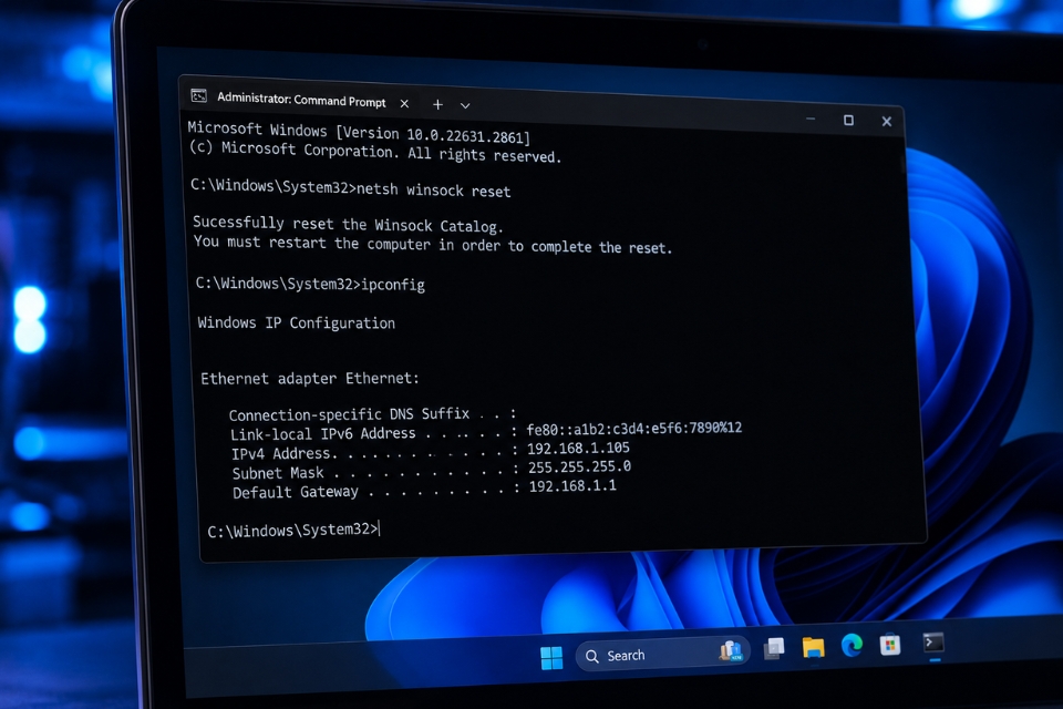 Sửa lỗi Ethernet không nhận Windows 11 9