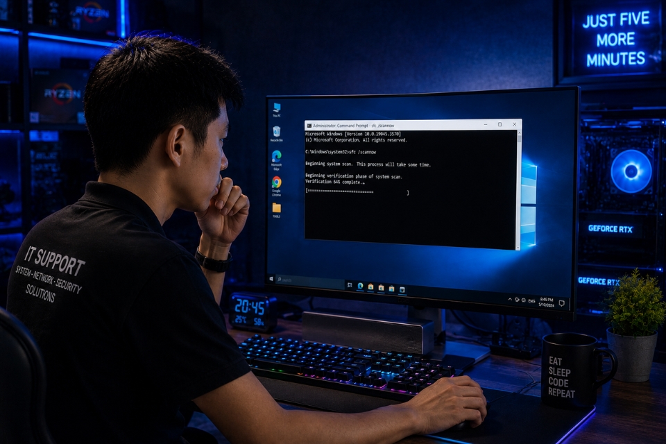 Sửa lỗi The file or directory is corrupted and unreadable Windows 10 10