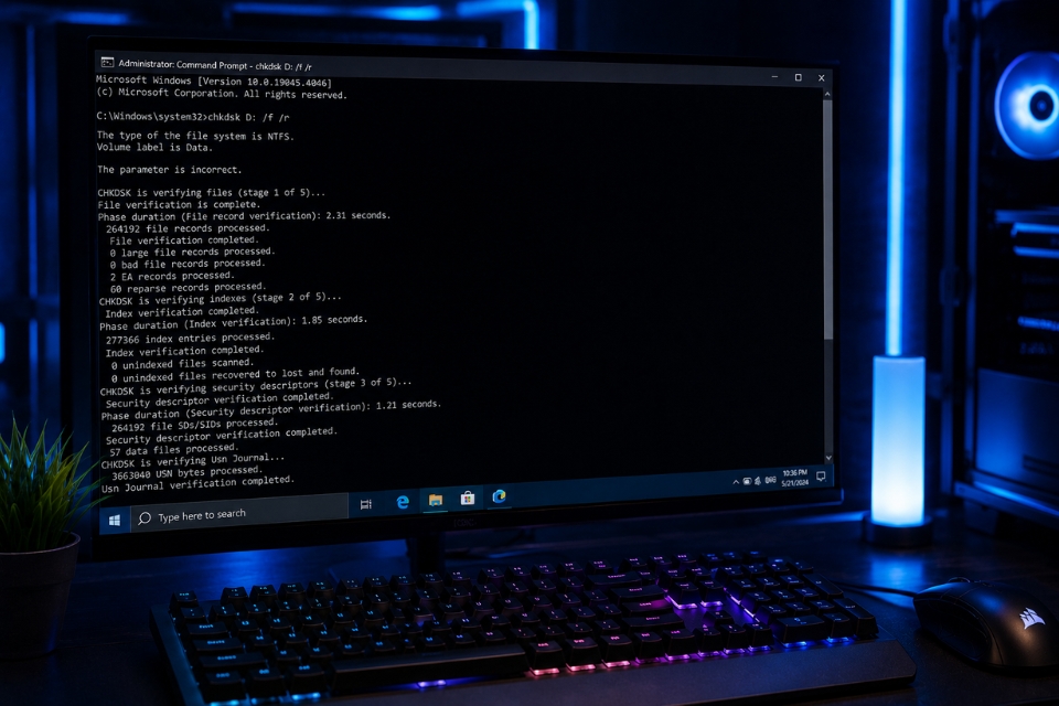 Sửa lỗi The parameter is incorrect Windows 10 8