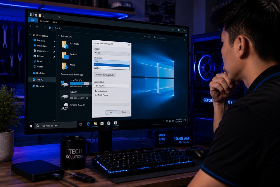 Sửa lỗi The parameter is incorrect Windows 10 9