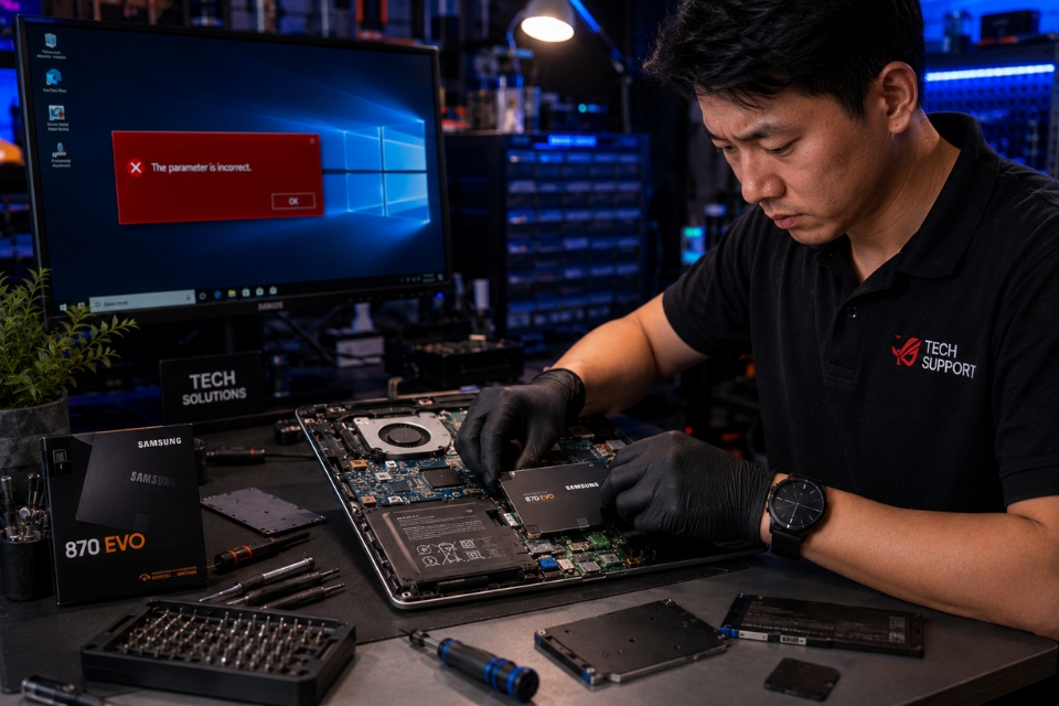 Sửa lỗi The parameter is incorrect Windows 10 12