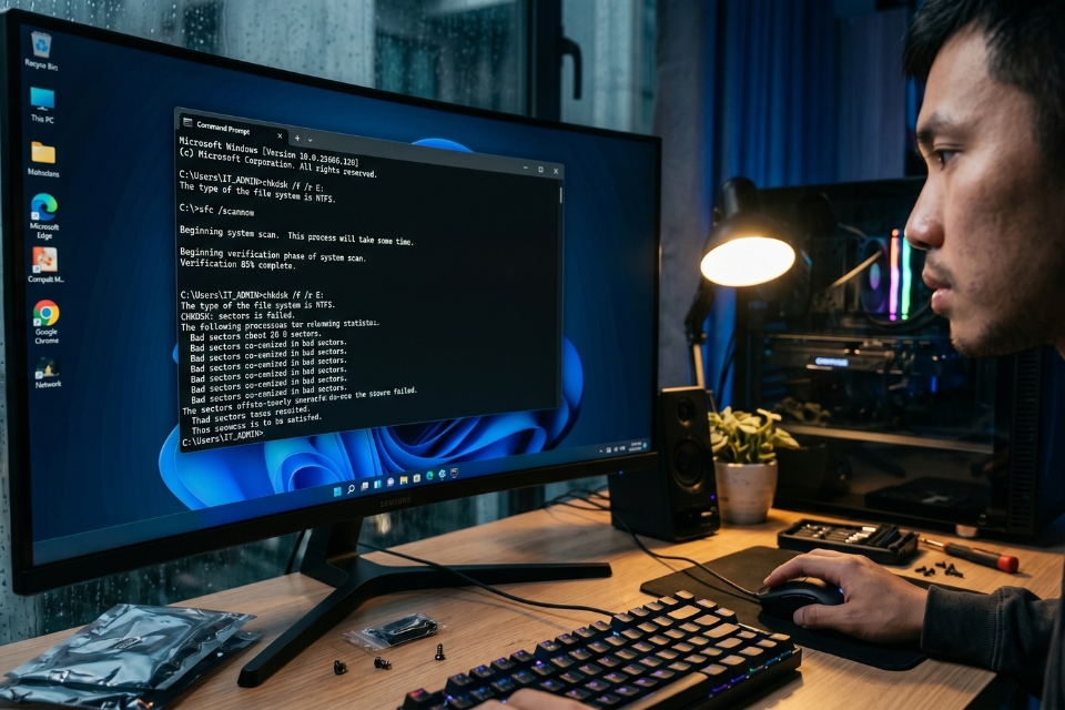 Sửa lỗi The parameter is incorrect Windows 11 6