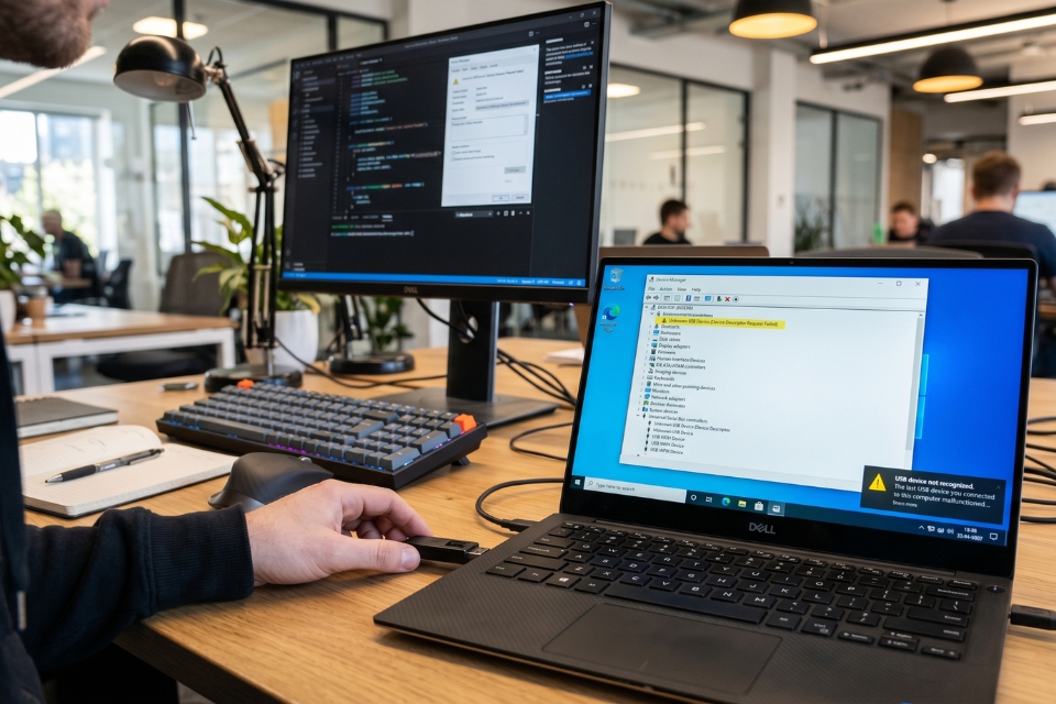 Sửa lỗi Unknown USB device descriptor request failed Windows 10 6