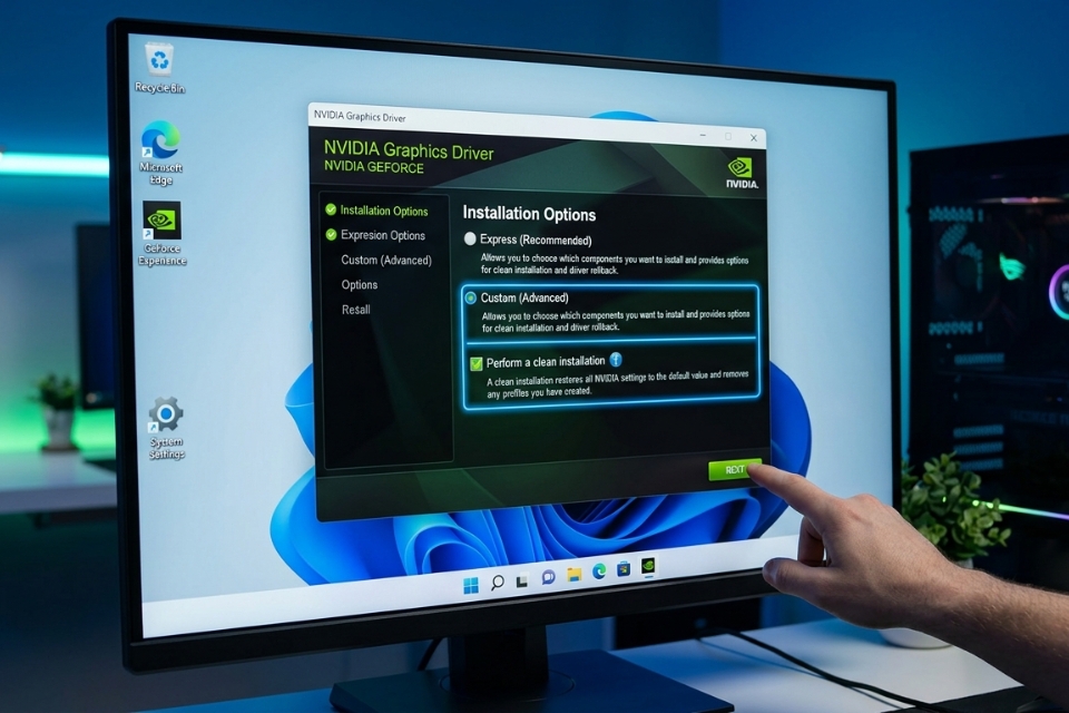 sửa lỗi driver NVIDIA bị crash Windows 11 8