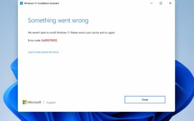 Hướng dẫn chi tiết sửa lỗi 0x80070002 khi dùng Windows 11 Installation Assistant trên Windows 11