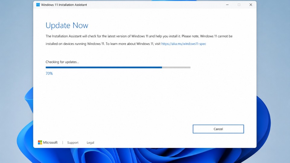 Hướng dẫn chi tiết sửa lỗi 0x80070002 khi dùng Windows 11 Installation Assistant trên Windows 11 4