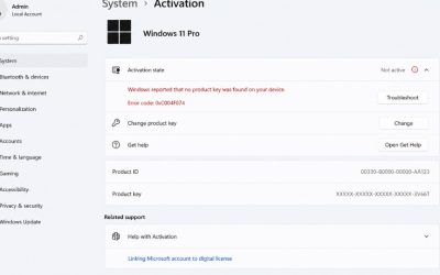 Hướng dẫn chi tiết sửa lỗi Activation Error 0xC004F074 trên Windows 11
