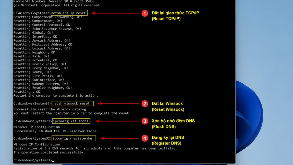 Hướng dẫn chi tiết sửa lỗi WiFi không có internet trên Windows 11 4 Hướng dẫn chi tiết sửa lỗi WiFi không có internet trên Windows 11 4