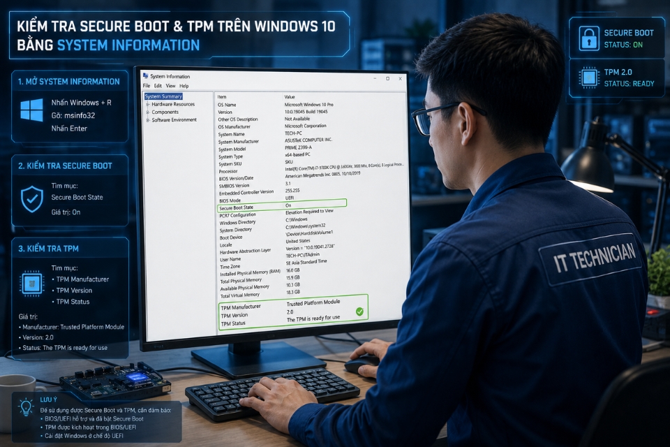 Sửa lỗi Secure Boot is a requirement Windows 10 9