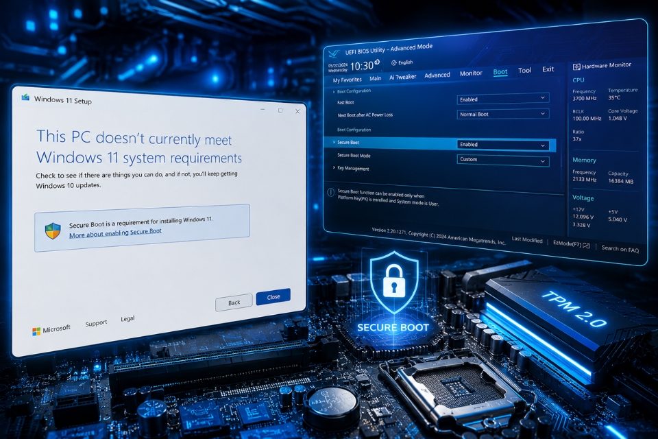Sửa lỗi Secure Boot is a requirement Windows 11 6