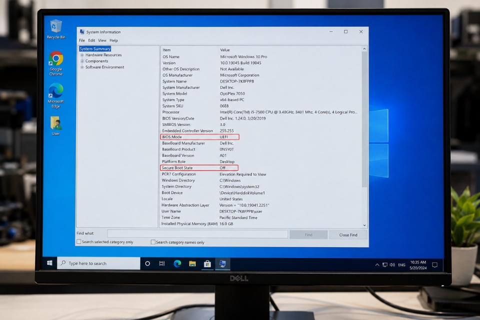 Sửa lỗi Secure Boot is a requirement Windows 11 7