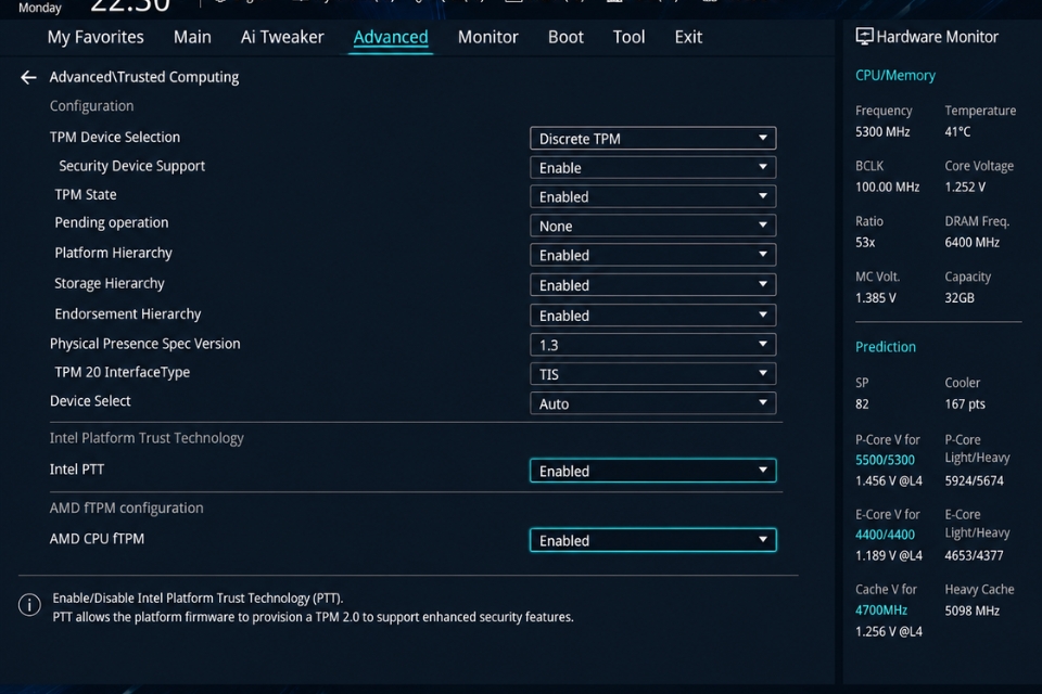 Sửa lỗi TPM 2.0 is a requirement Windows 10 7