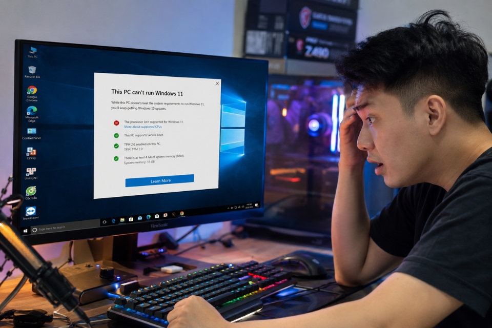 Sửa lỗi This PC can't run Windows 11 7