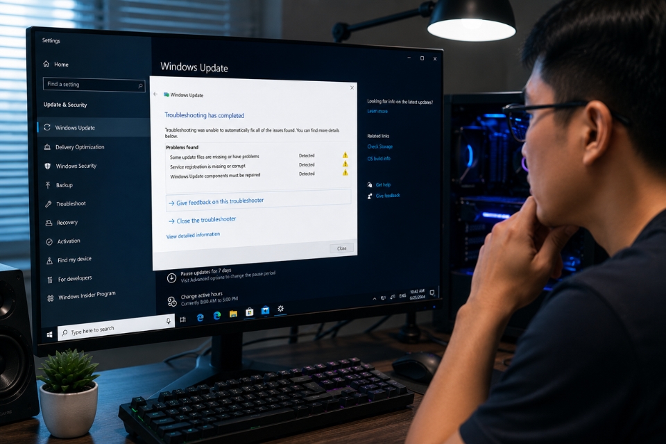 Sửa lỗi Windows 11 install stuck Windows 10 9
