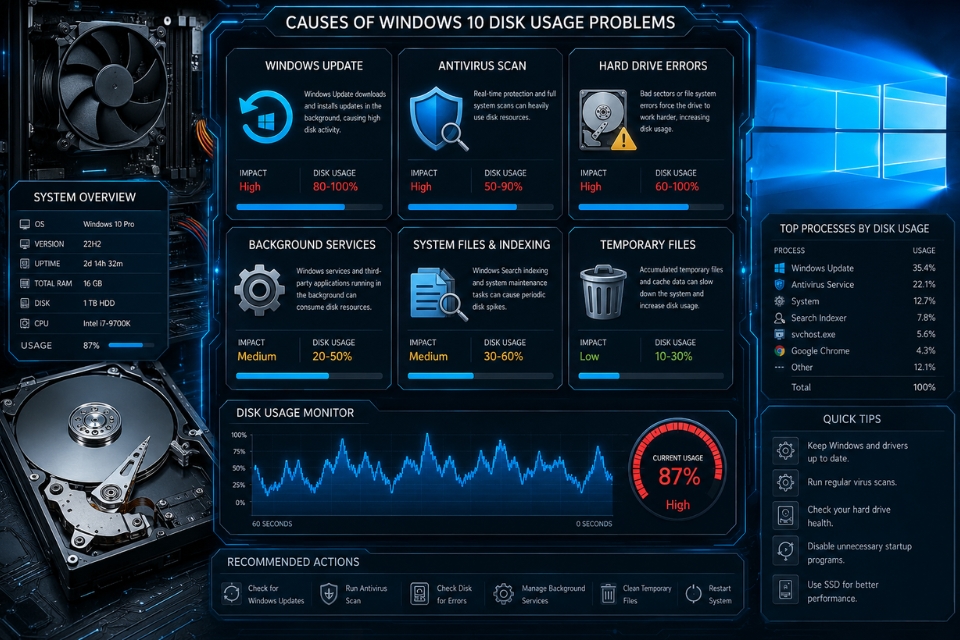 Sửa lỗi 100% disk usage Windows 10 8 Sửa lỗi 100% disk usage Windows 10 8