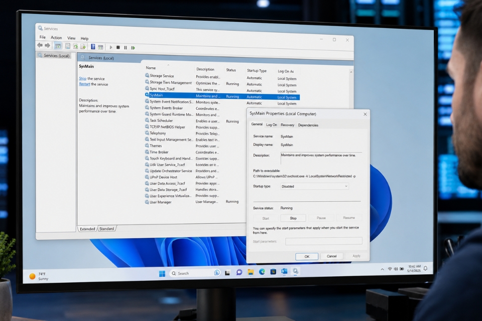 sửa lỗi 100% disk usage Windows 11 8