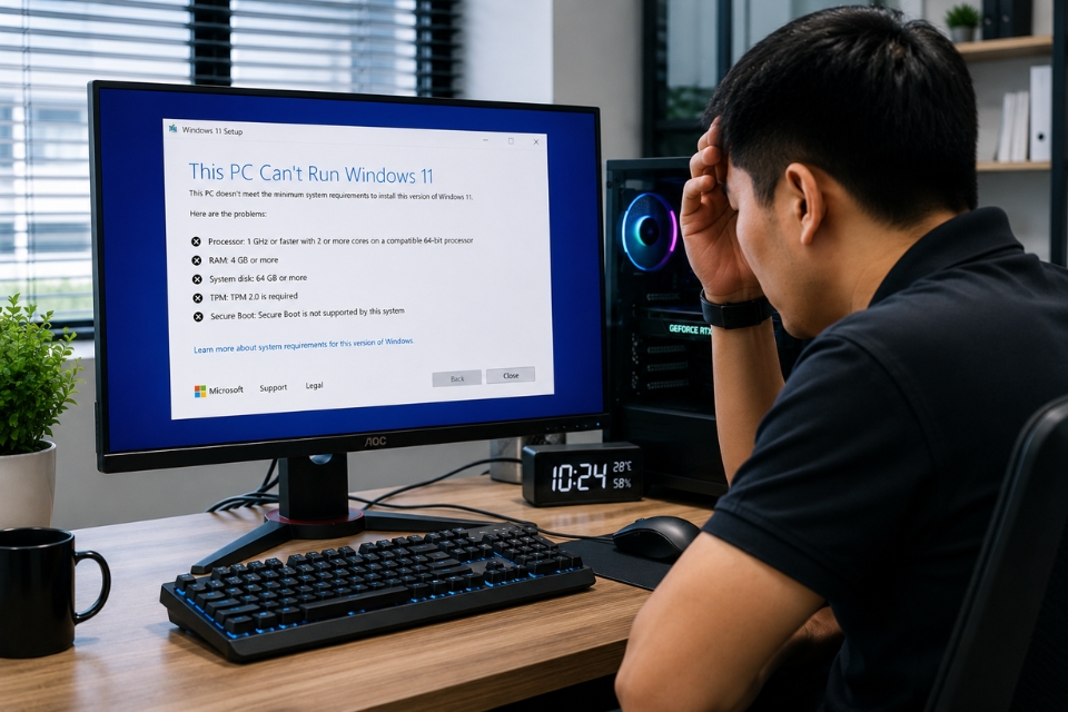 Sửa lỗi This PC can't run Windows 11 7