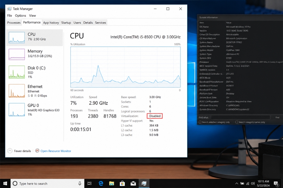 Sửa lỗi Virtualization not enabled Windows 10 7 Sửa lỗi Virtualization not enabled Windows 10 7