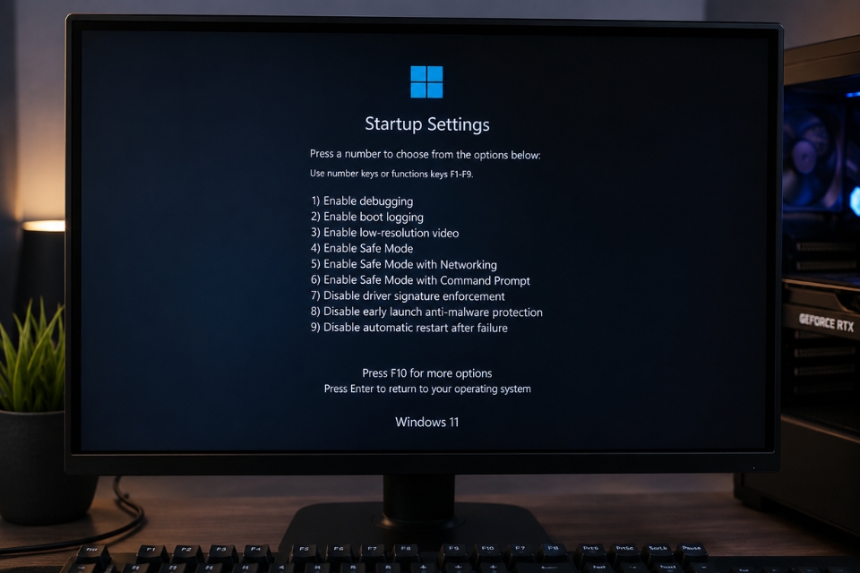 Sửa lỗi black screen after login Windows 11 7