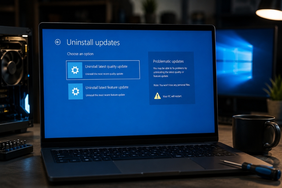 Sửa lỗi black screen after login Windows 11 8