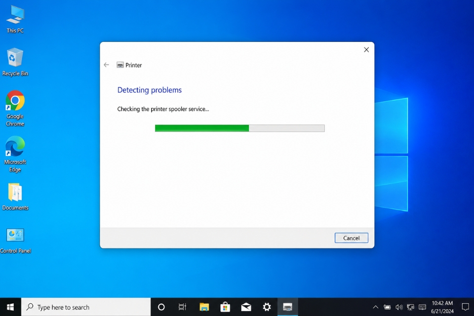 Sửa lỗi may in offline Windows 10 10