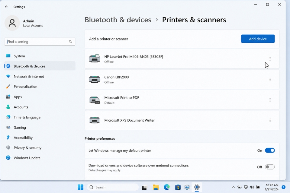Sửa lỗi may in offline Windows 11 6