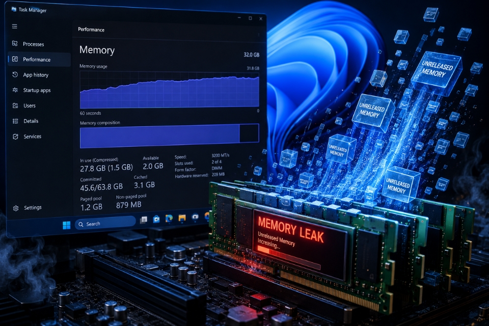 Sửa lỗi memory leak Windows 11 6 Sửa lỗi memory leak Windows 11 6