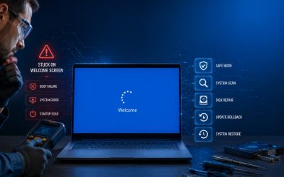 Sửa lỗi stuck on welcome screen Windows 10