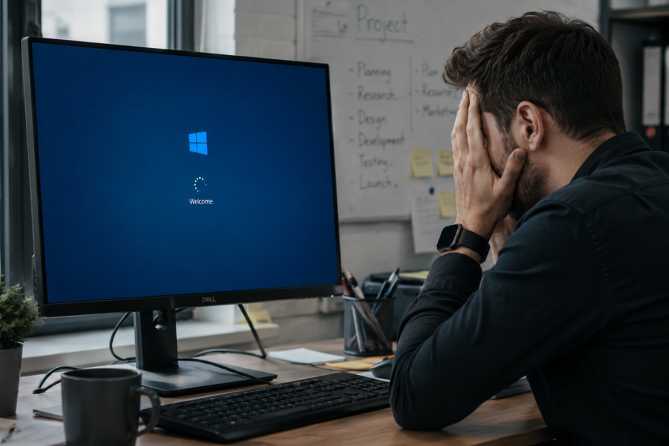 Sửa lỗi stuck on welcome screen Windows 10 6