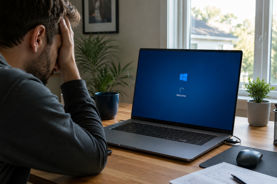 sửa lỗi stuck on welcome screen Windows 11 6