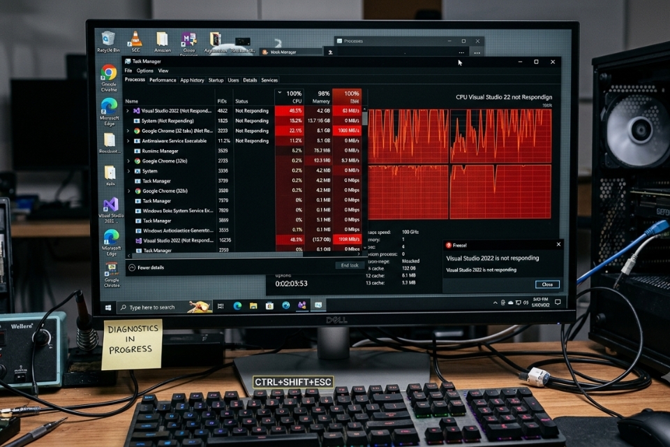 Sửa lỗi ứng dụng not responding Windows 10 8