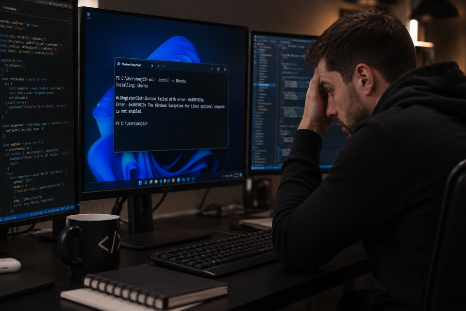 Sửa lỗi wslregisterdistribution failed 0x8007019e Windows 11 6
