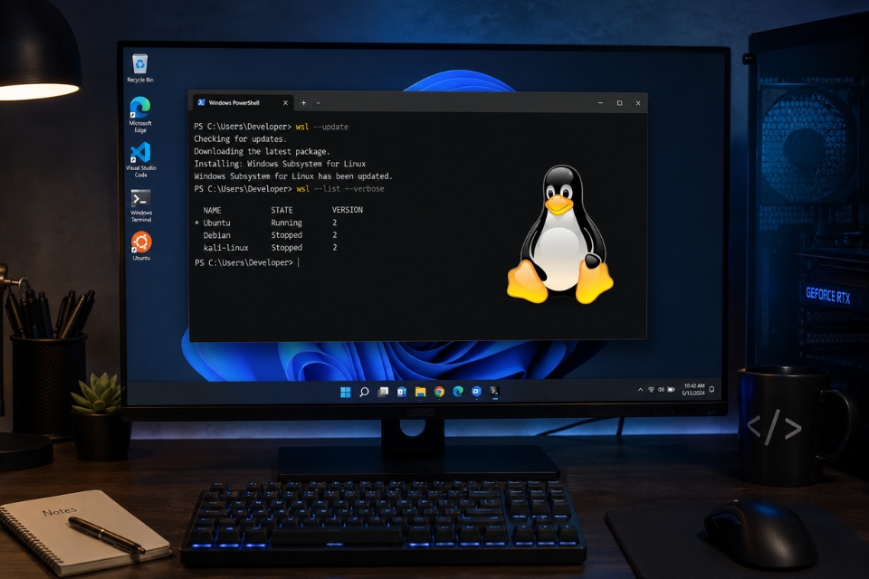 Sửa lỗi wslregisterdistribution failed 0x8007019e Windows 11 9