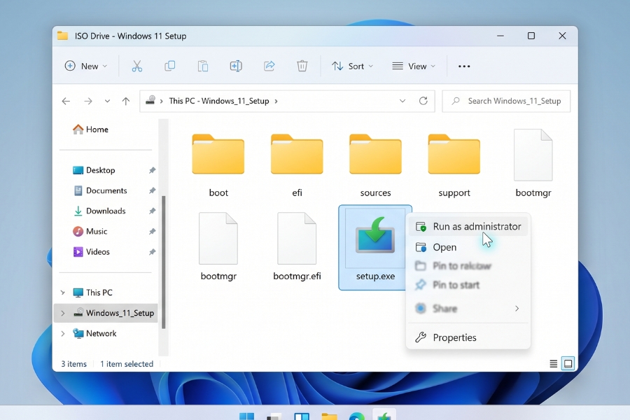 Cách Cài Win 11 Trực Tiếp Từ File Iso Không Cần USB