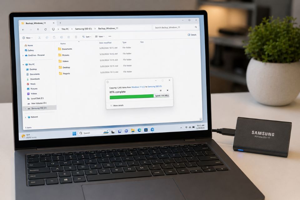 Cách backup dữ liệu trước khi lên Windows 11 8