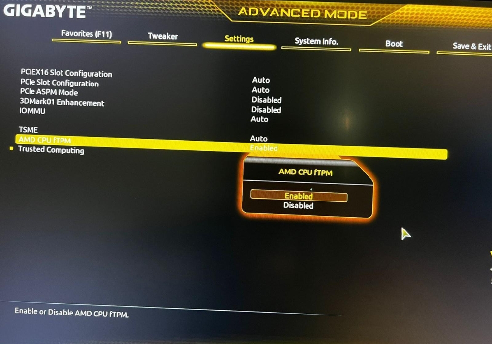 Cách bật Secure Boot và TPM 2.0 trên main Gigabyte để cài Windows 11 (Chi tiết từng bước) 7
