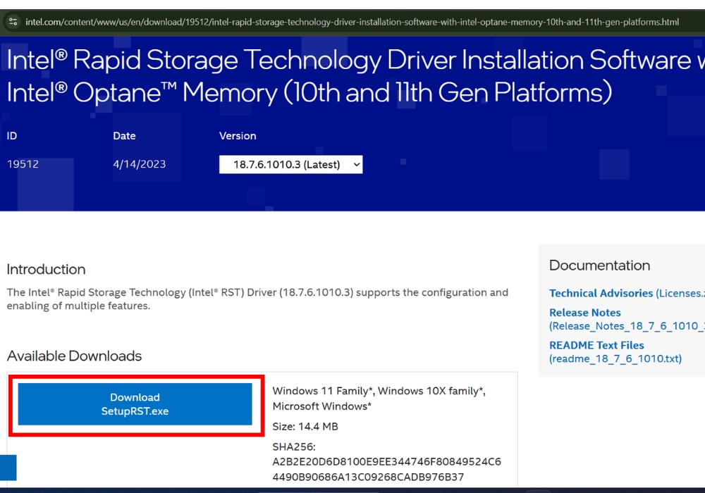 Cách sửa lỗi không nhận ổ cứng khi cài Win 11 trên máy chạy Intel Gen 11, 12, 13, 14 6