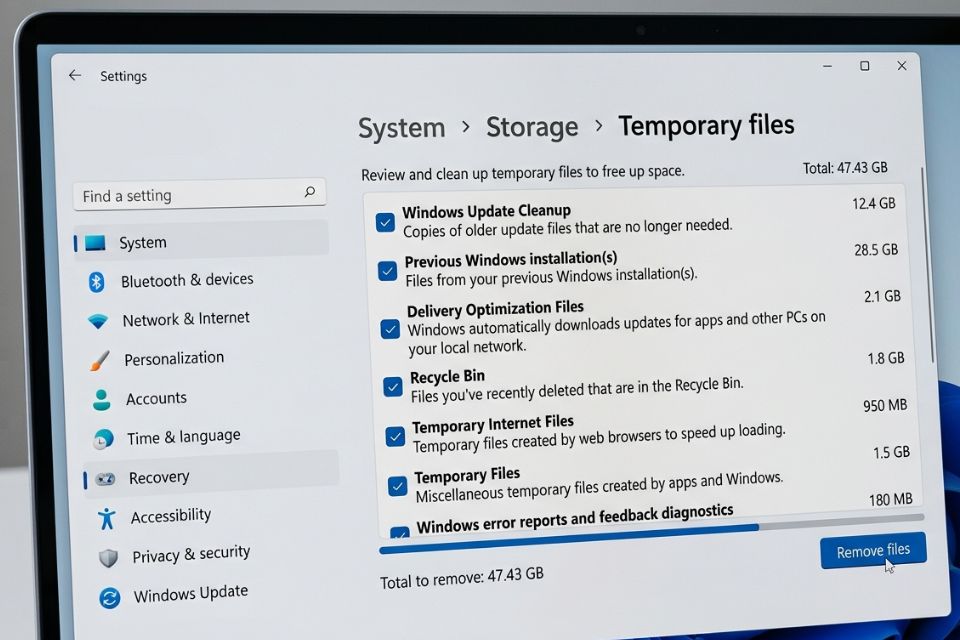 Cách xóa bản cập nhật cũ của Windows 11 8