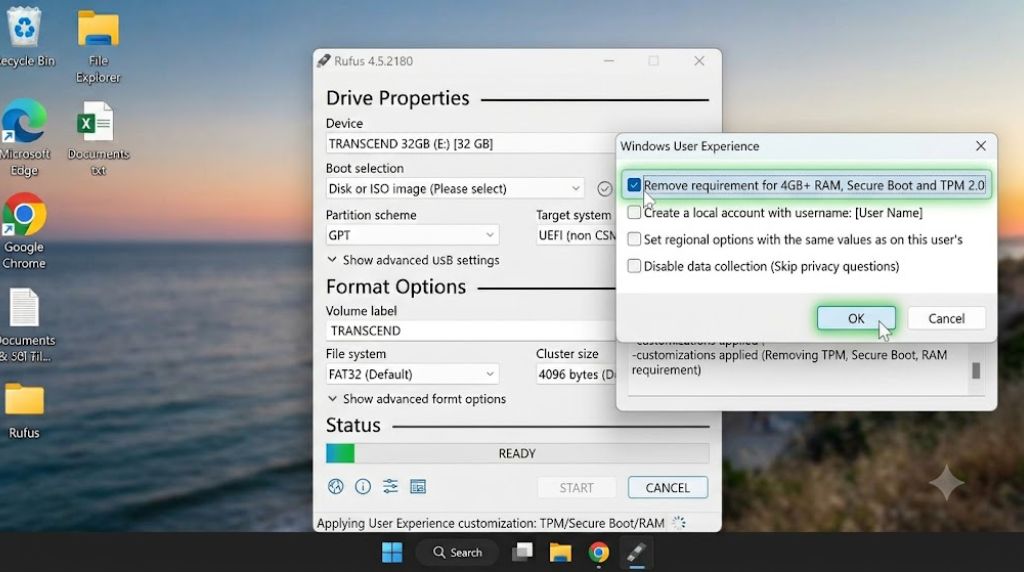 Cài Đặt Windows 11 Bỏ Qua Yêu Cầu TPM 2.0 Bằng Rufus 9
