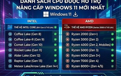 Blog 8 Danh Sách CPU Được Hỗ Trợ Win 11 Chuẩn Xác Nhất: Cập Nhật Mới Nhất Cho Máy Tính Của Bạn