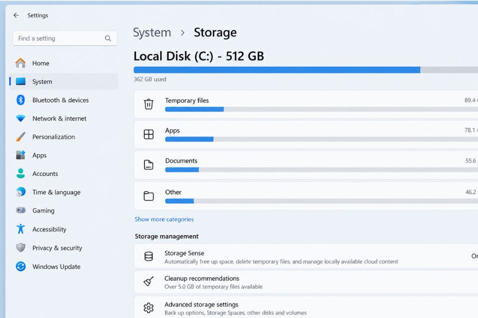 Cách dọn rác Windows 11 tăng dung lượng ổ C nhanh chóng 9
