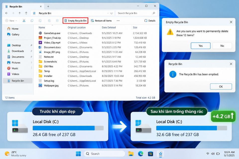 Cách dọn rác Windows 11 tăng dung lượng ổ C nhanh chóng 15