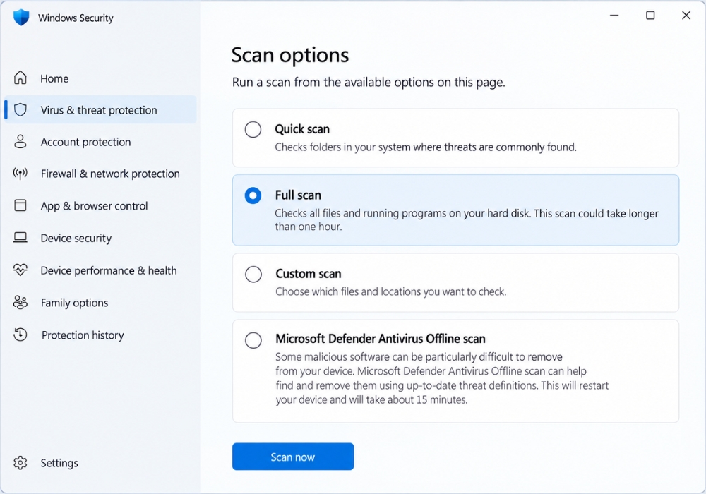 Cách quét virus bằng Windows Defender trên Win 11 hiệu quả, sạch malware không cần phần mềm ngoài 6