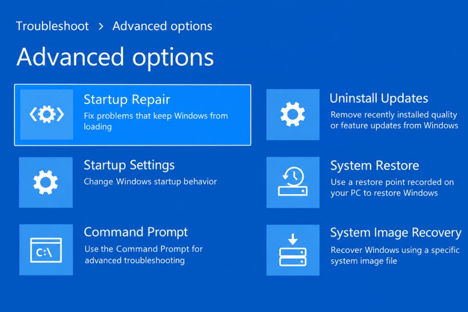 Cách sửa lỗi Automatic Repair Loop Windows 11 lặp vô hạn 7 Cách sửa lỗi Automatic Repair Loop Windows 11 lặp vô hạn 7