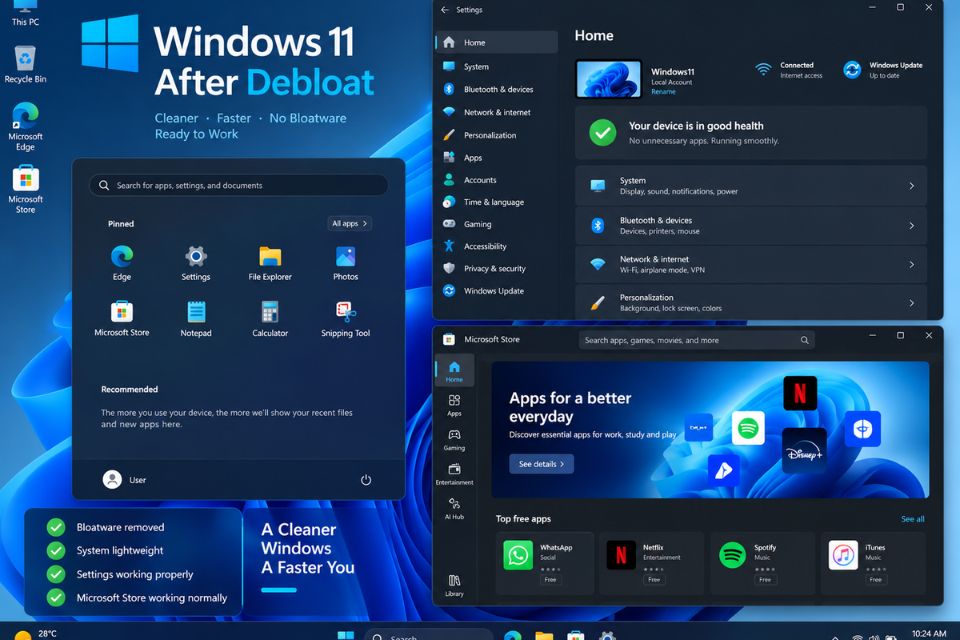 Debloat Windows 11 bằng script GitHub mới nhất 12