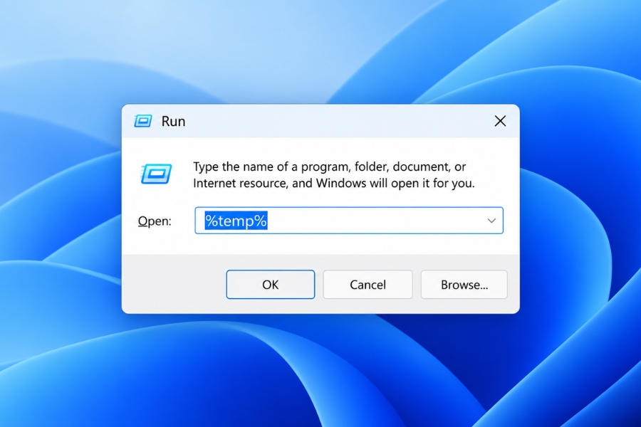 Dọn Rác Thư Mục Temp Win 11 Bằng Lệnh Run
